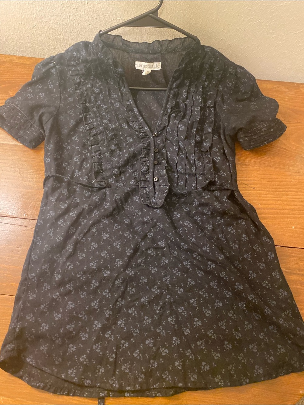 Women’s Aeropostale Capped Sleeve Babydoll Romantic Blouse SzXS